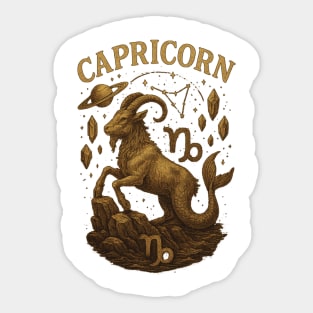 Capricorn Star Sign of the Zodiac Sticker